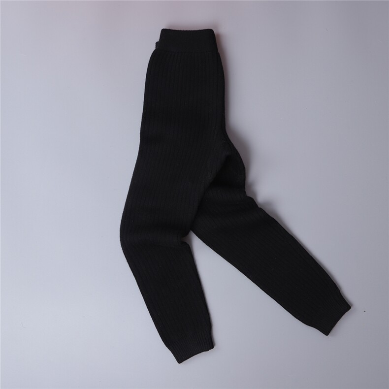 时尚百搭儿童针织长裤秋季新款舒适保暖童裤，童装裤子，魁星羊绒