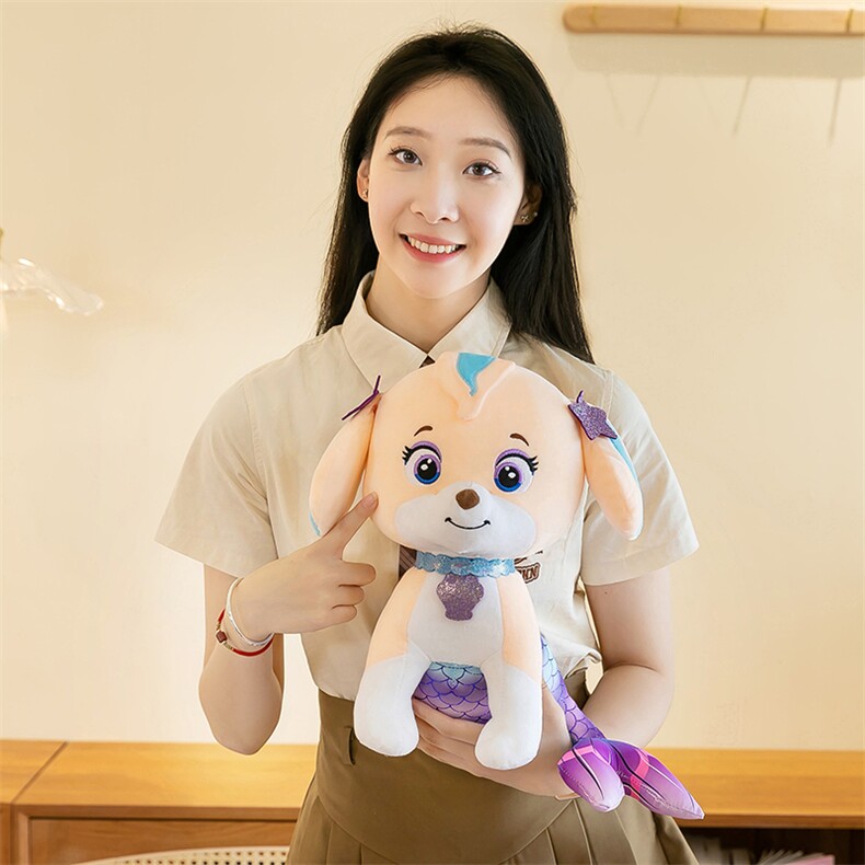 汪汪对美人鱼公仔，美鑫毛绒玩具网供