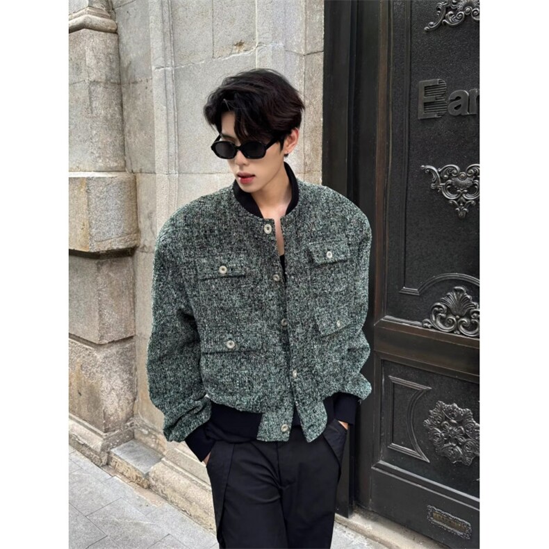 外套男款春秋痞帅高级感男装多口袋廓形短款W9358-P110，女装短外套，星座1109-4