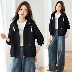 现货！现货！2026春季新款宽松时尚休闲短款外套女，女装短外套，以桐