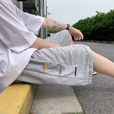五分裤微弹休闲裤潮运动裤直筒中低腰时尚潮牌夏季男DK123-P20，男装休闲裤，星座1109-3