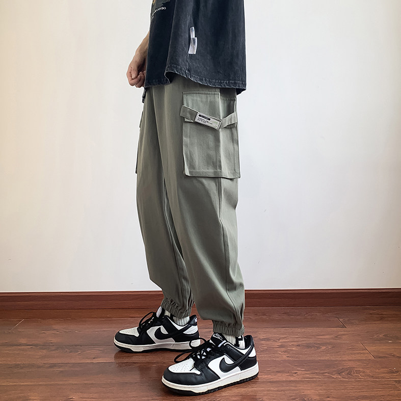 美式工装裤男夏季新款束脚裤hiphop潮流宽松休闲裤子K3457-P38,男装休闲裤,星座512-2