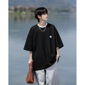 8XL-M 重磅！特大码T潮牌上衣男中性华夫格短袖T恤DX304P25控39图片