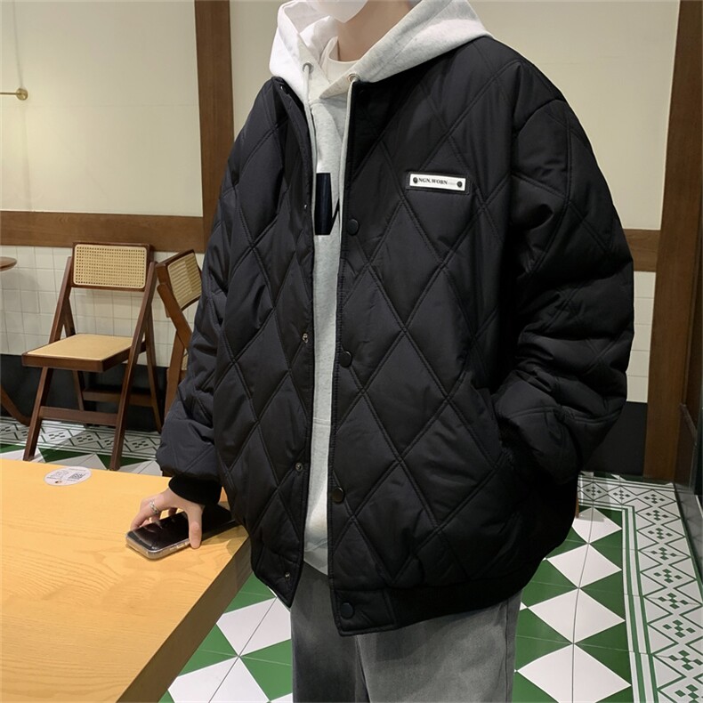 冬季新款情侣棒球棉服oversize外套加厚韩系棉袄M06613-P85,男装棉衣,星座308B-2