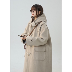 N906P158高端毛呢外套秋冬高级感学院风复古时尚氛围感长款大衣，男装毛呢大衣，电商A170