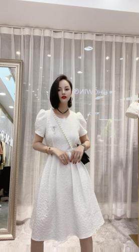 2021夏季新款韩版女装休闲连衣裙短袖，女装连衣裙，时尚名门