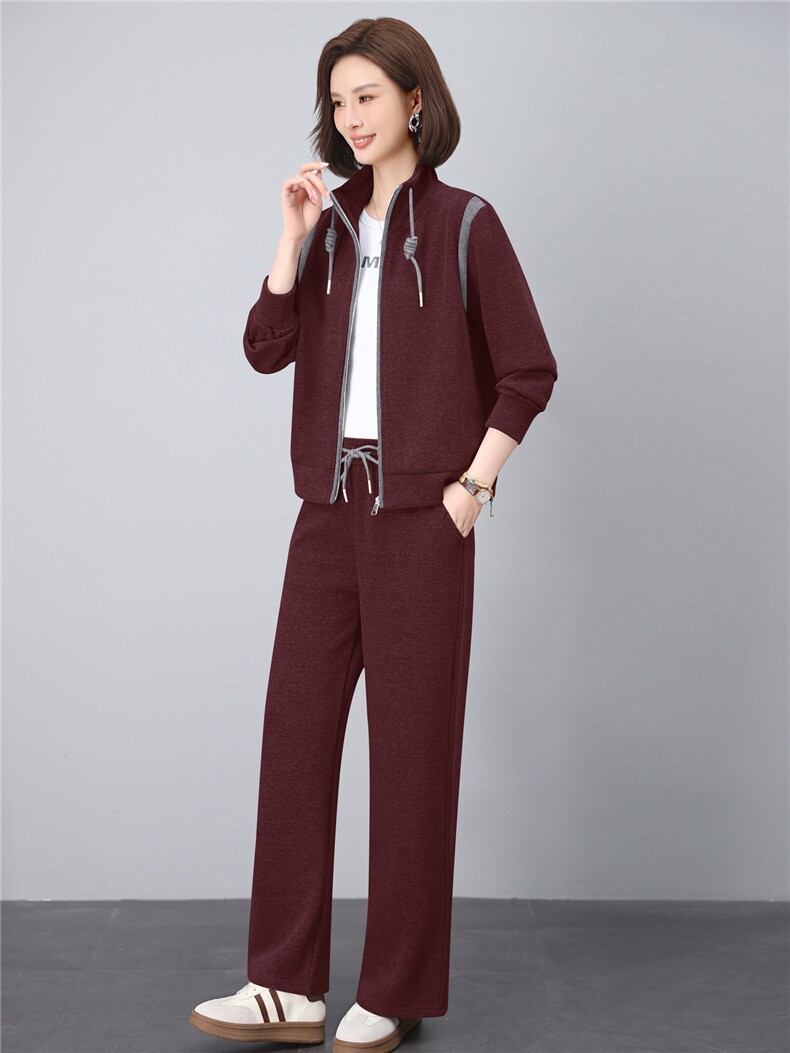 妈妈秋装2025新款休闲运动服套装洋气卫衣中年外套女春秋两件套,女装套装/套裙,涵誉