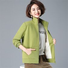 2020年秋冬新款加绒加厚卫衣女士短外套宽松显瘦，女装卫衣/绒衫，简韵佳
