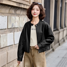 2026年春季新款现货休闲时尚皮衣外套品质女装，女装皮衣，臻衣坊