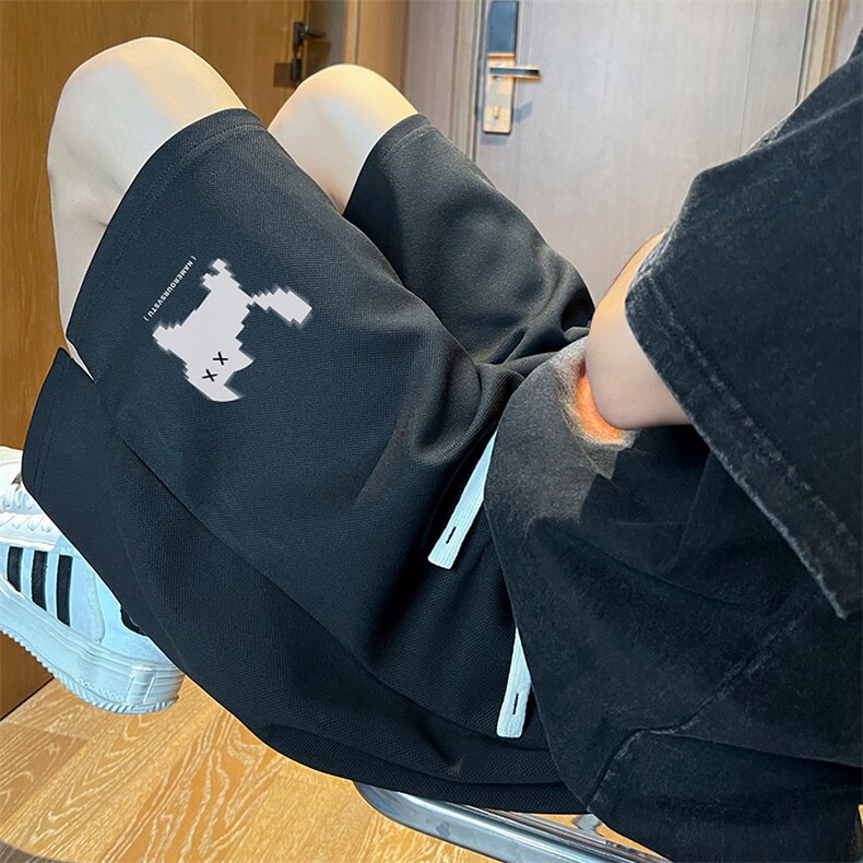 已注册新款菠萝格抖音直播得物宽松男中裤五分短裤K109P28控45图片