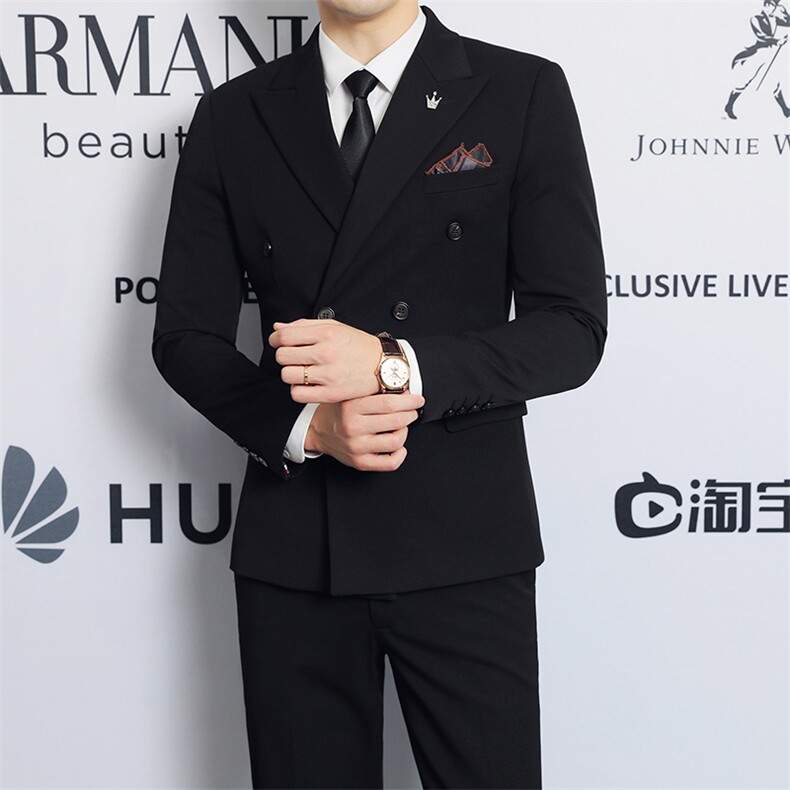 2025新款男士商务休闲三件套双排扣西服2206-P220,男装西服,星座311B