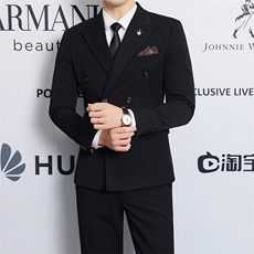 2025新款男士商务休闲三件套双排扣西服2206-P220，男装西服，星座311B