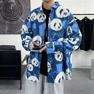 长袖衬衫男士秋季潮牌港风休闲寸衣痞帅外套A056-C823P45图片