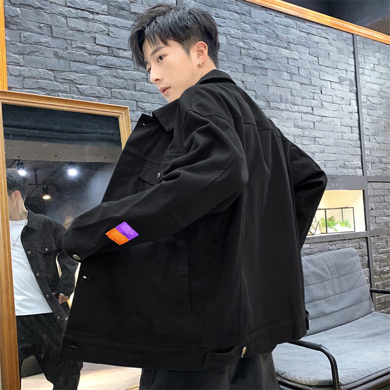 2021春秋季新日系潮流大码男佳乐休闲复古牛仔外套夹克J973-P75图片