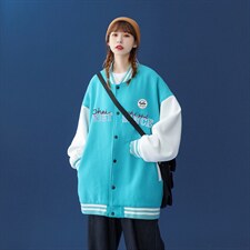 ！秋季新品港风简约酷帅拼接情侣棒球外套夹克G114P65控88，男装夹克，A247A