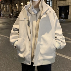 假两件毛呢外套男春秋季2026新款潮牌小众设计感美式立领夹克，男装夹克，星座505-2（原电商A260-1)