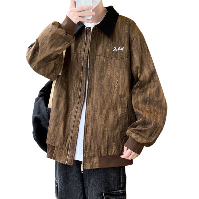 春季新款大码扎染印花外套春秋痞帅休闲夹克A436-JK2589-P70,男装夹克,电商A436