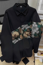 1中性风平铺长袖衬衣男情侣大码刺绣港风长袖衬衫男CS9743P50控78，男装衬衫，星座226-2