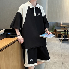 夏季新款潮流搭配短袖五分短裤两件套休闲运动一整套装T1800-P52，男装牛仔裤，星座512-4