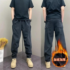 1506-1/KPRK421/P47冬季爆韩版休闲裤青年男士百搭松紧腰哈伦裤帅图片