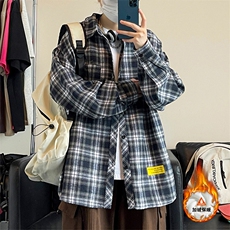 冬季格子衬衫休闲内搭衬衣高级感外套男C2158-特P28/CJ9738-特P40，男装衬衫，电商A007