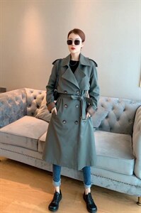 秋季新款长款风衣时尚图片