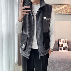 2024冬季加厚羊羔毛立领棉马甲背心外套男M501-p115控165，男装背心/马甲，电商D303