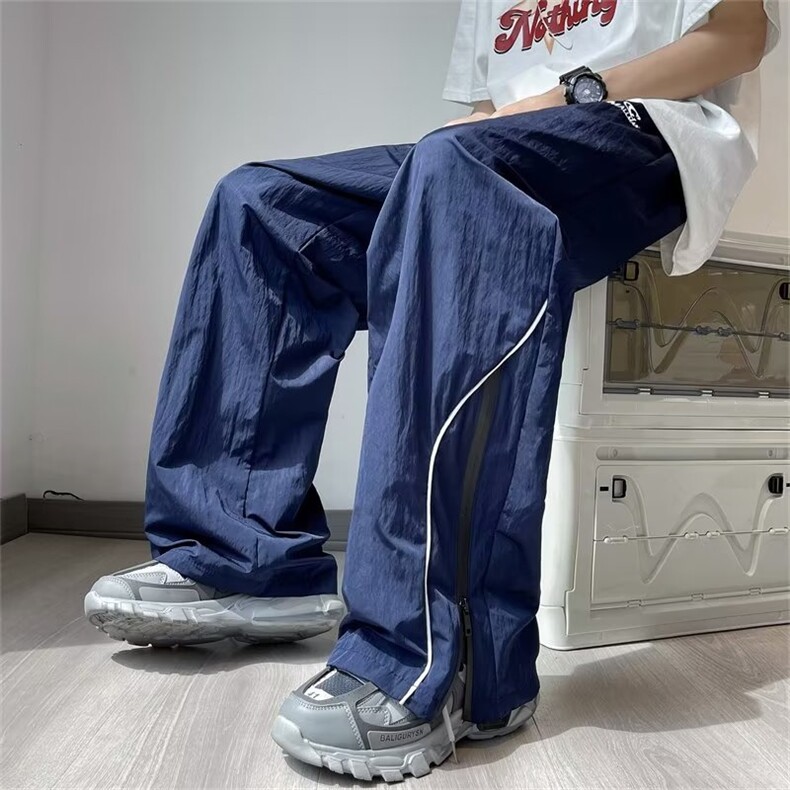 美式户外速干冲锋裤男士裤子情侣潮牌阔腿休闲运动裤BL809-P35，女装休闲裤，星座1008-1