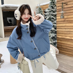 数据好主推  蓝色加厚兔毛内胆工装派克服 2C236 9008 P215 K318图片