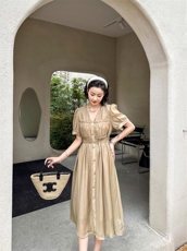 现货新品连衣裙77%空气面料手感柔软透气，女装连衣裙，荷塘月色