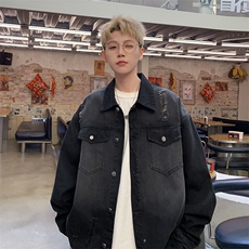 破洞牛仔夹克A068-DJJK30-TP85，男装夹克，电商A068