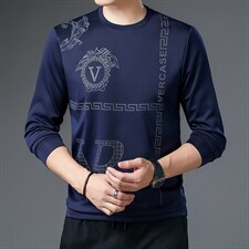 LM675男式2023春季新款长袖T恤男韩版商务休闲男装卫衣P35图片