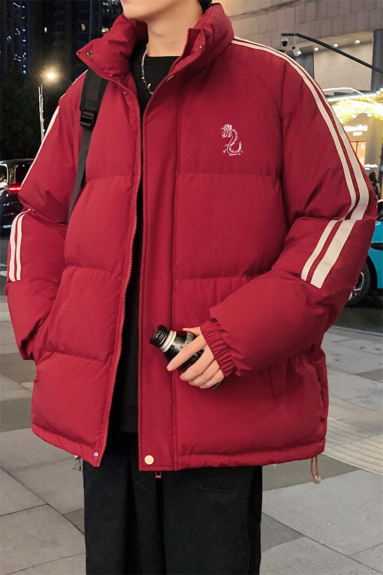 量大优可提供视频冬棉衣立领条纹HD019-1-MF5226-P75,男装棉衣,电商019-1