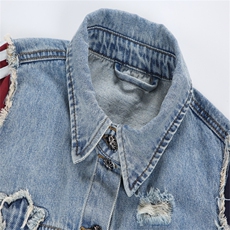 水洗牛仔外套男款春季美式痞帅上衣服宽松休闲工装夹克JK1317-P98，男装工装外套，星座1103-3