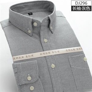 1611B-DJ296-P22职业男装新款男牛津纺长袖衬衫男衬衣商务休闲衫图片