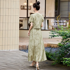 2024夏季新款优雅复古气质连衣裙套装，女装套装/套裙，来米儿