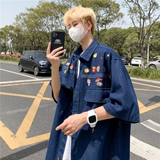夏季新款衬衫潮流慵懒男方领衬衫M981P50，男装衬衫，星座1116-2
