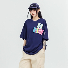 万针全刺绣工艺抖音得物高品质260克重磅纯棉双纱美式高街短袖T恤，男装T恤，电商A486