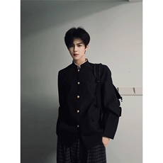 中山装男士青年修身套装中华立领西服装演出服结婚礼服风唐装，男装西服，星座601-1