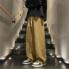 高街港系男裤！纯棉休闲拖地裤时尚纯色百搭K670特批35，男装休闲裤，星座718-1