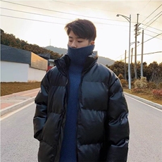 【有货】DH114-P80冬季男棉衣立领PU皮衣外套加厚面包服ins宽松，男装棉衣，星座603-2