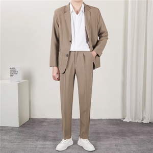 休闲西装男士外套结婚礼服春季新款潮牌西服套装男 TK7470图片