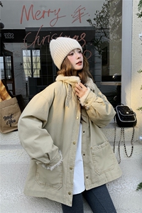 90绒！水洗牛仔羽绒内胆羽绒服工装派克服R2C086-2632P295K448图片