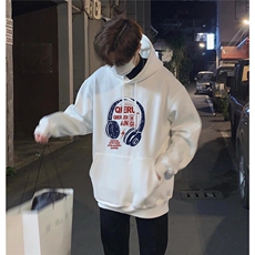 360克耳机印花华棉加厚高品质连帽卫衣WY318棉65%聚酯纤维35%，男装卫衣，电商A426-1(原A430-1)