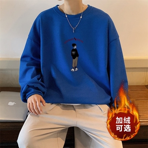 华夫格！2023秋冬新款男士圆领卫衣印花长袖HWY03P30加绒P40图片