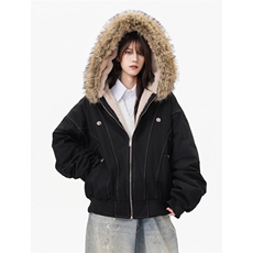 原创潮毛领连帽仿兔毛座山雕棉服短宽棉衣派克服M9929，男装棉衣，星座1116A（原606A-3）