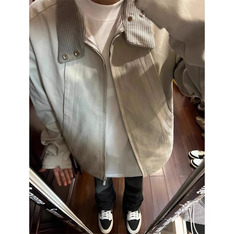 【有货】cleanfit痞帅高级感玉米格外套翻领工装夹克8252HH-特P65,男装夹克,星座1007（原301D）