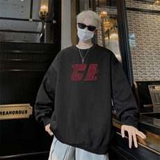 ！圆领卫衣男装港风长袖T恤男外套男WY262-特P23，男装T恤，电商B367