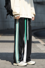 日系CityBoy风华夫格休闲裤男拖地裤女中性风直筒男裤子7790P55，男装休闲裤，星座226-1