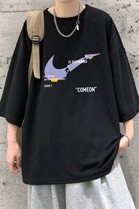 Q11259-P30春夏季七分袖t恤男大码五分袖男短袖中袖大皂风,男装T恤,电商A040